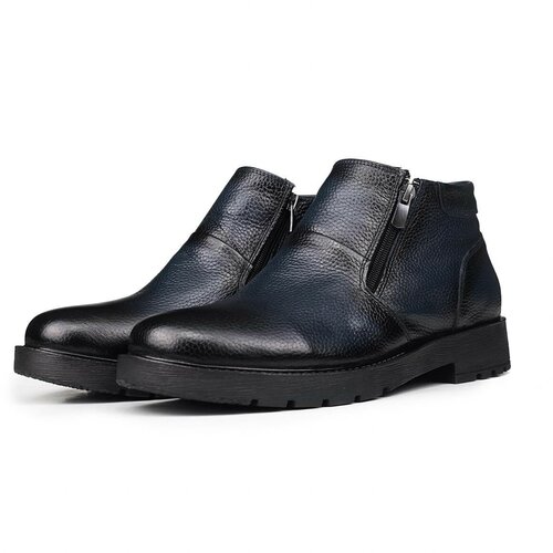 Ducavelli Chelsea Genuine Leather Anti-Slip Sole Zippered Casual Boots Black. Slike