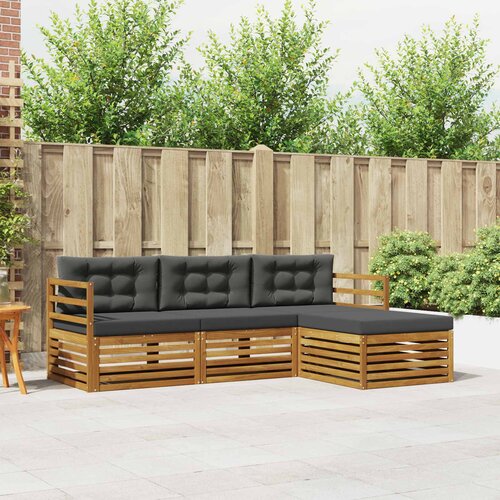  Set vanjskih sofa Prirodna i antracit 245,5 x 162,5 x 73 cm Cene