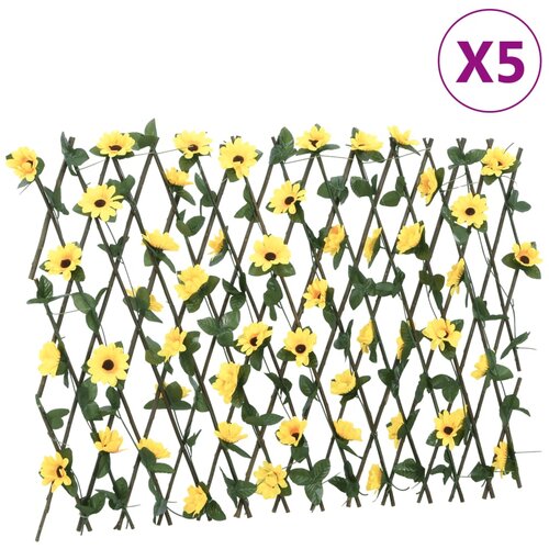 vidaXL Proširiva rešetka od umjetnog bršljana 5 kom zelena 180 x 60 cm Cijene