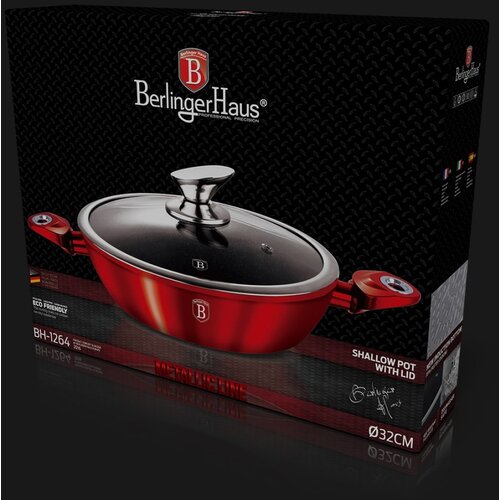 Berlinger Haus GRANITNI LONEC 32cm RDEČA METALIC LINE BH-1264, (21096172) Cene
