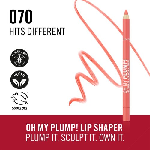 Rimmel London Oh My Plump! črtalo za ustnice odtenek 070 Hits Different 1.2 g Slike