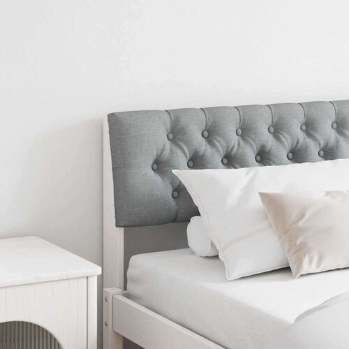 vidaXL Tapecirani uzglavlje Svijetlo siva 200 cm Čvrsto borovo drvo Cijene