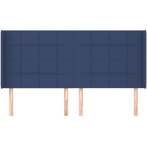  Uzglavlje s u&amp;scaron;ima plavi 163x16x118/128 cm od tkanine Slike