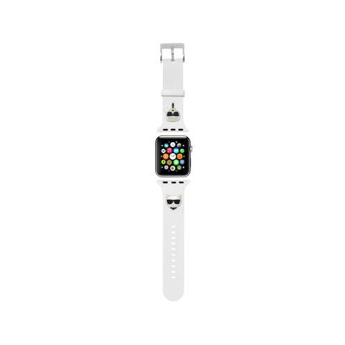Karl Lagerfeld Silikonski pašček za uro KLAWLSLCKW za Apple Watch 42 / 44 / 45 mm - Heads bel Cene