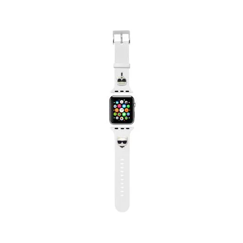 Karl Lagerfeld Silikonski pašček za uro KLAWLSLCKW za Apple Watch 42 / 44 / 45 mm - Heads bel