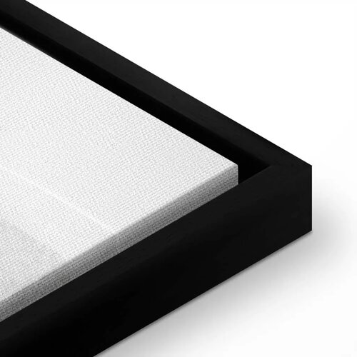  Slika - White Stairs (1 Part) Vertical 60x90 U crnom drvenom okviru Slike