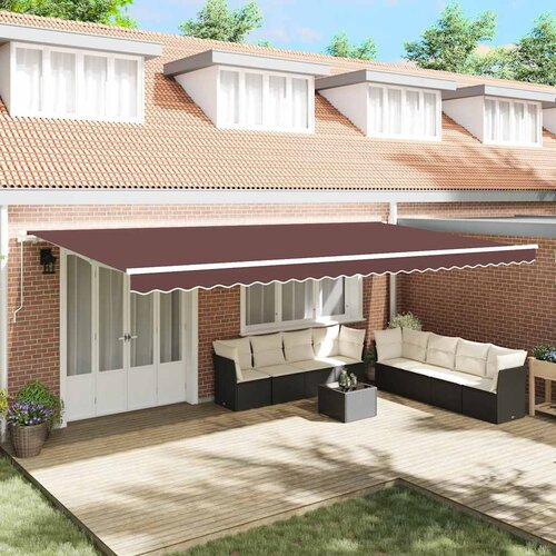 Tenda na ručno uvlačenje smeđa 600 x 300 cm Cijene