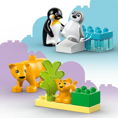 Lego Duplo Obitelji divljih životinja Pingvini i lavovi 10442 Slike