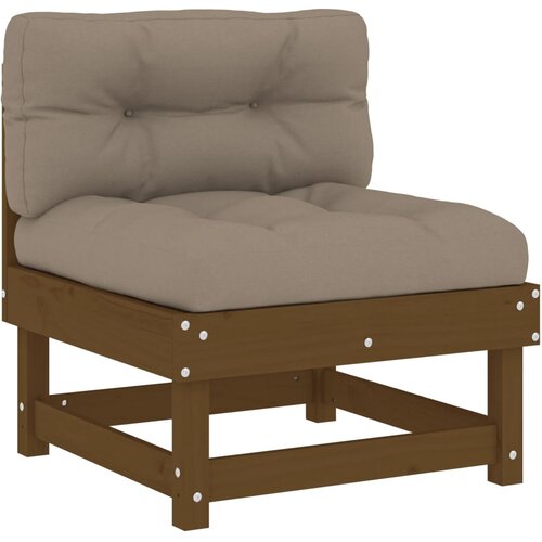 Maison Chic Sredinski kavč - Sofa - Kanape z blazinami medeno rjava trdna borovina, (21727006) Cene
