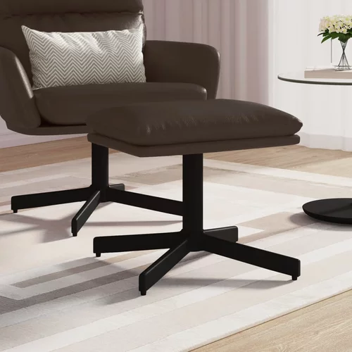 vidaXL stolček za noge rjav 60x60x39 cm umetno usnje