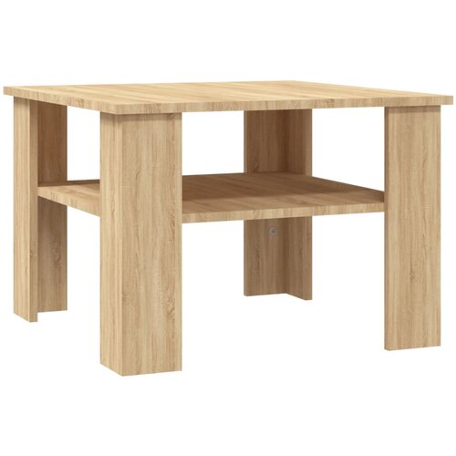 Maison Chic Klubska mizica - kavna mizica - Nizka mizica sonoma hrast 60x60x42 cm iverna plo&amp;scaron;ča, (21752596) Slike