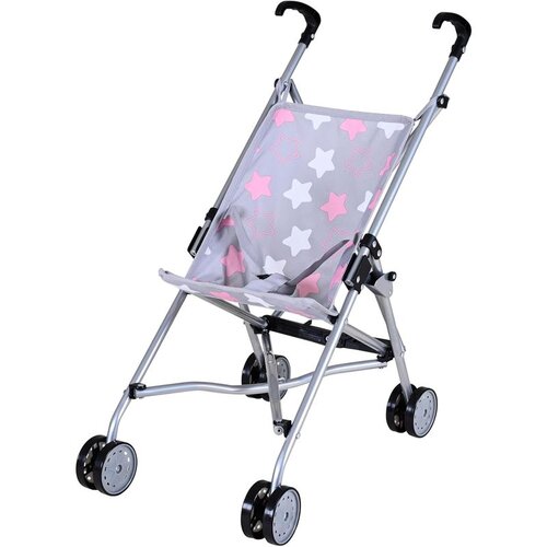 Knorrtoys 16844 Doll Buggy Liba - Star Grey Pink