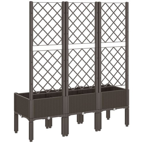  Vrtna sadilica s re&amp;scaron;etkom smeđa 120 x 40 x 142 cm PP Slike