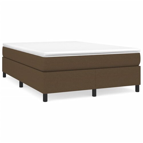Maison Chic Box spring postelja - Vzmetna postelja z vzmetnico temno rjava 140x200 cm blago SL8328, (21902947) Cene
