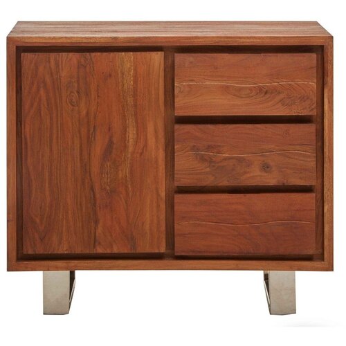 Premier Housewares Komoda od masivnog bagrema u tamnoj prirodnoj boji 92x82x40 cm Simla &amp;ndash; Slike