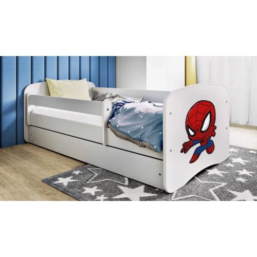  Drveni dečiji krevet spiderman sa fiokom - beli - 180X80 cm Cene