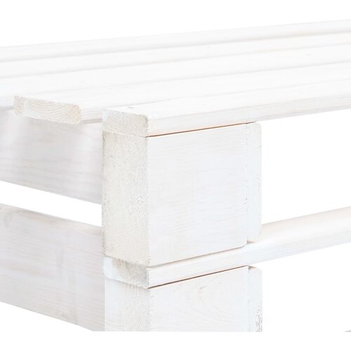  Srednja vrtna sofa od paleta od bijelo impregnirane borovine Slike