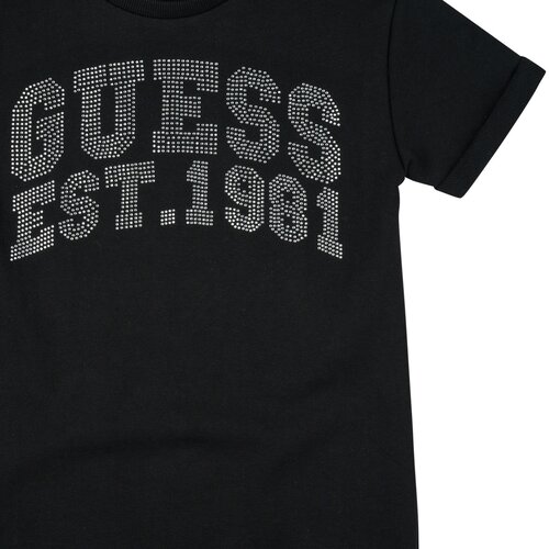 Guess Kratke obleke TERRY DRESS Črna Slike