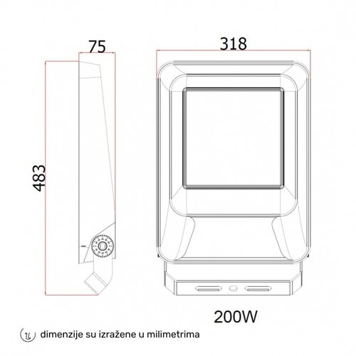  LED REFLEKTOR FL200W-08 4000K IP65 Slike