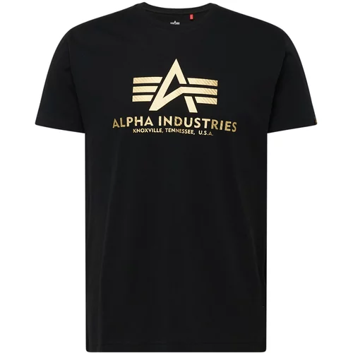 Alpha Industries Majica zlatna / crna