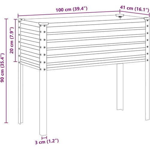 VidaXL Vrtna sadilica antracit 100x41x90 cm čelična Slike