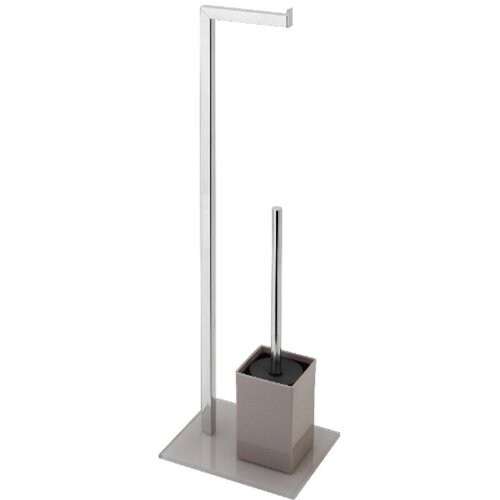 Feridras DRŽAČ TOLETNOG PAPIRA I WC ČETKE 70,5 cm, KROMIRANI ČELIK /PVC/KALJANO STAKLO, BEŽ Cijene