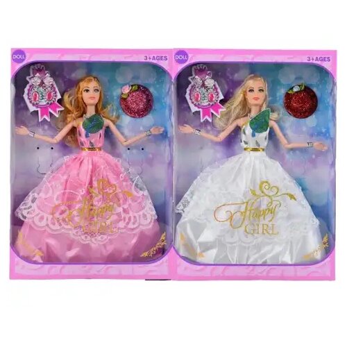 Magic Toys Happy Girl Modna lutka v večerni obleki s klobukom v dveh različicah 29cm Cene
