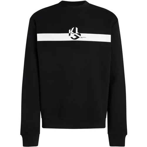 KARL LAGERFELD JEANS Sweater majica crna / bijela