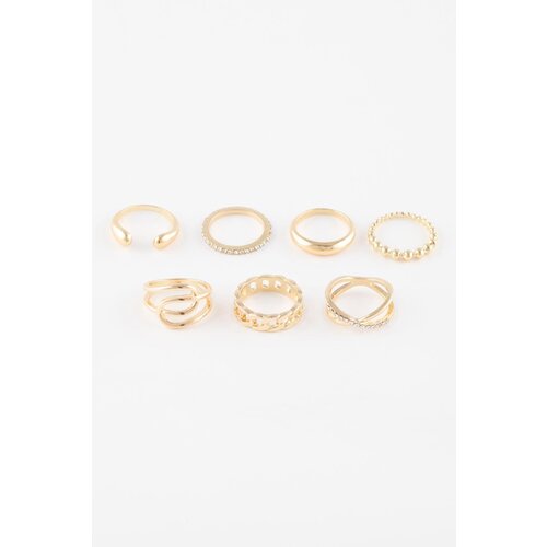 Defacto women's 7-Piece Gold Ring Slike