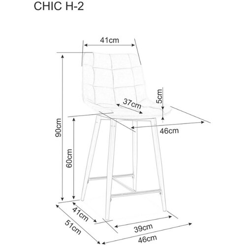  stolica CHIC H-2 - Tkanina - žuta Slike