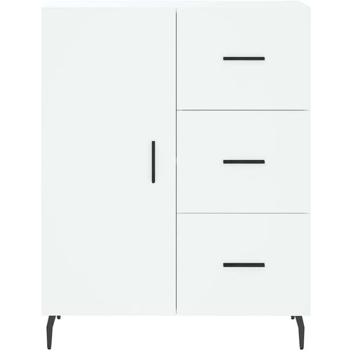VidaXL Visoka omara bela 69,5x34x180 cm inženirski les Slike