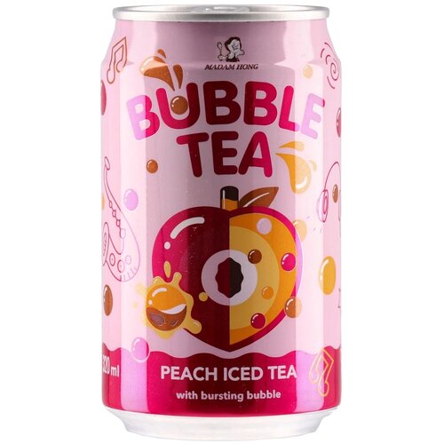  Madam Hong, osvežavajuće bezalkoholno piće sa ukusom breskve, Bubble Tea, 320ml Cene