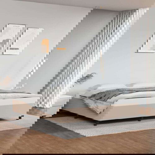  Posteljni okvir kapučino 160x200 cm umetno usnje, (20794809) Slike