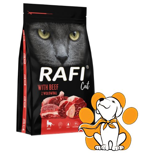 Rafi Dry Cat Food with Beef 7kg, Granule Za Mačke Sa Govedinom Slike