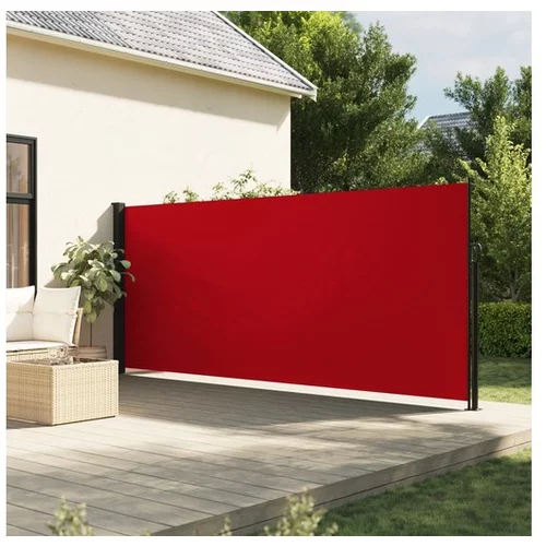 vidaXL Zložljiva stranska tenda rdeča 180x500 cm