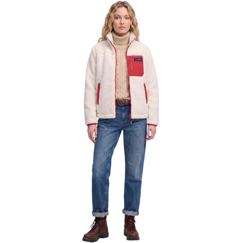 Superdry Puloverji HERITAGE ZIP THROUGH FLEECE SDW2012736A Bež Slike