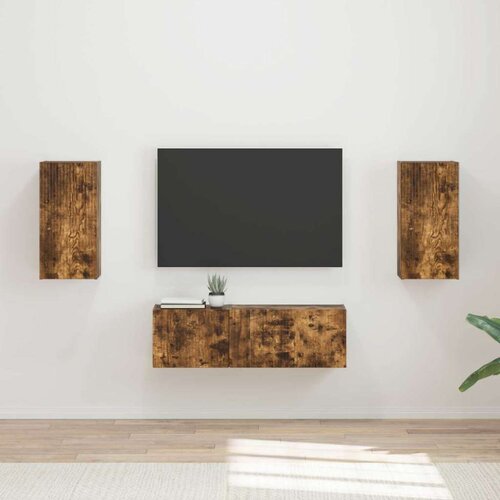  Set omare za televizijo na steni 4 pcs Dimljeni oreh, (5000132676) Cene