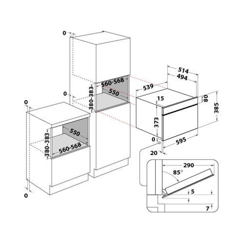 Whirlpool W9 MD260 IXL ugradna rerna Slike