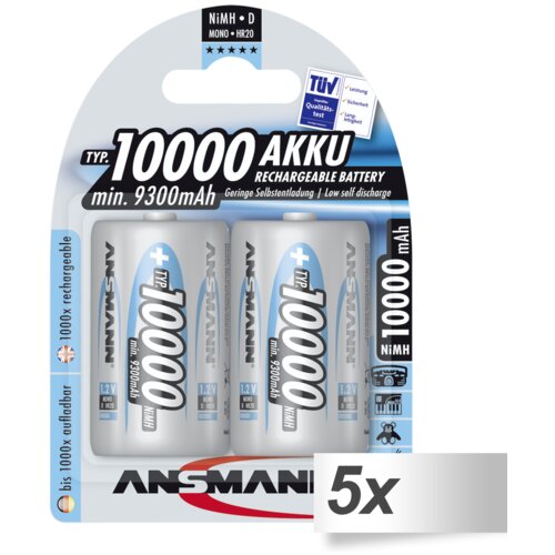 Ansmann 5x2 NiMH bat. 10000 Mono D 9300 mAh 5030642 Cene