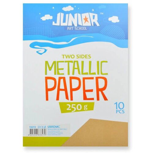 Junior jolly Metallic Paper, papir metalik, A4, 250g, 10K, odaberite nijansu Zlatna Cene