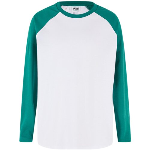 Urban Classics boys' long-sleeved t-shirt organic oversized white/green Cene