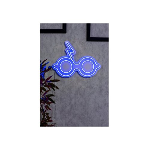 WALLXPERT dekorativna plastična led rasveta glasses and scar blue Slike