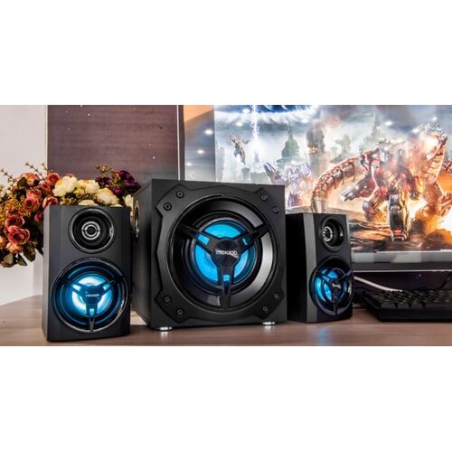 Microlab T11 Aktivni drveni zvucnici 2.1 42WRMS(26W, 2x8W) SD, USB, Bluetooth, 3.5m RGB light Cene