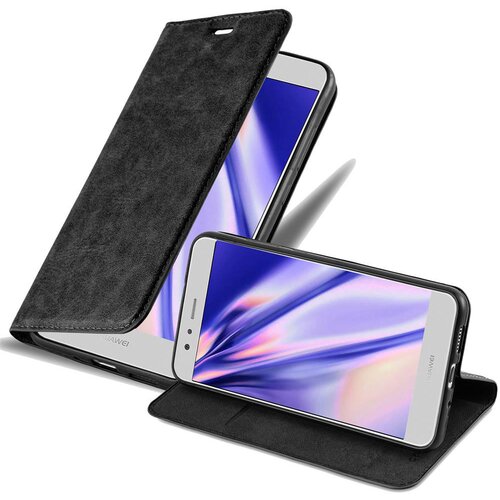 Cadorabo Ohi&scaron;je, združljivo z Huawei P10 LITE v nočna črna - Za&scaron;čitni ovitek z magnetnim zapiranjem, stoječo funkcijo in režo za kartice, (20560985) Cene