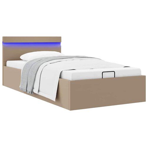  Hidraulični okvir za krevet LED boja cappuccina 90 x 200 cm Cijene