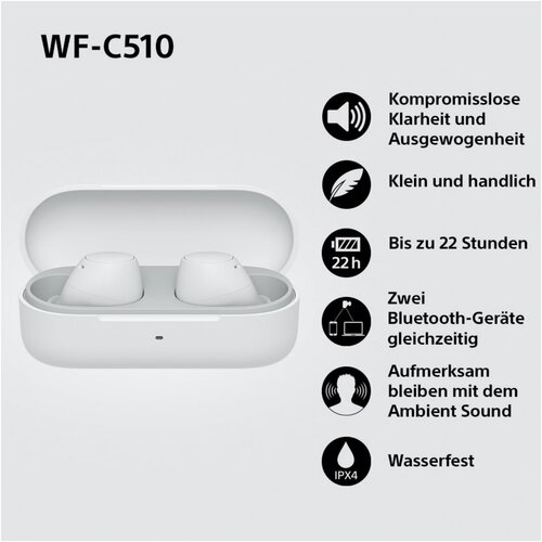 Sony slu&amp;scaron;alice potpuno bežične WF-C510/W, (21372404) Slike