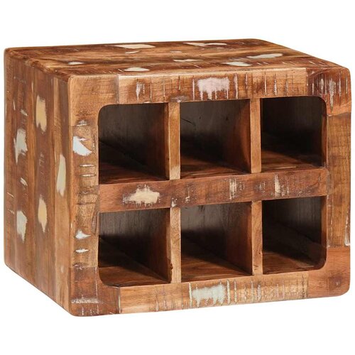  Stalak za vino Smeđa 44 x 30 x 35 cm Čvrsto drvo iz reciklaže Cijene