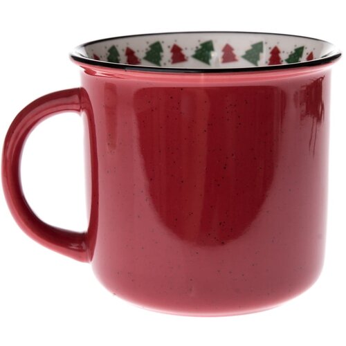 Dakls Rdeča porcelanasta skodelica z božičnim motivom 380 ml &ndash; Cene