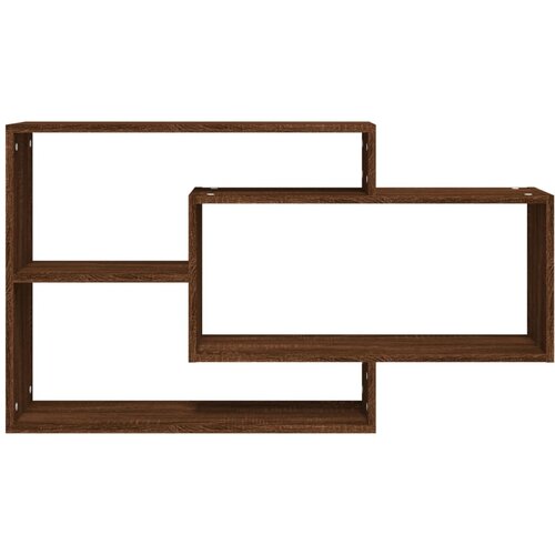  Zidna polica smeđa boja hrasta 104x20x58,5 cm konstruirano drvo Slike