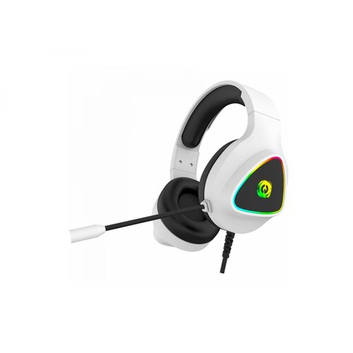 Canyon shadder GH-6, rgb gaming headset with microphone, microphone frequency response: 20HZ~20KHZ, abs+ pu leather, USB*1*3.5MM jack plug, 2.0M pvc cable, weight: 300g, white Cene